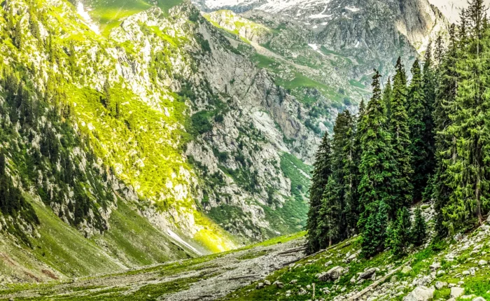 A breathtaking view of Kumrat Valley with majestic mountains in the background. 3 Days Tour to Kumrat Valley Adventure Book Now.