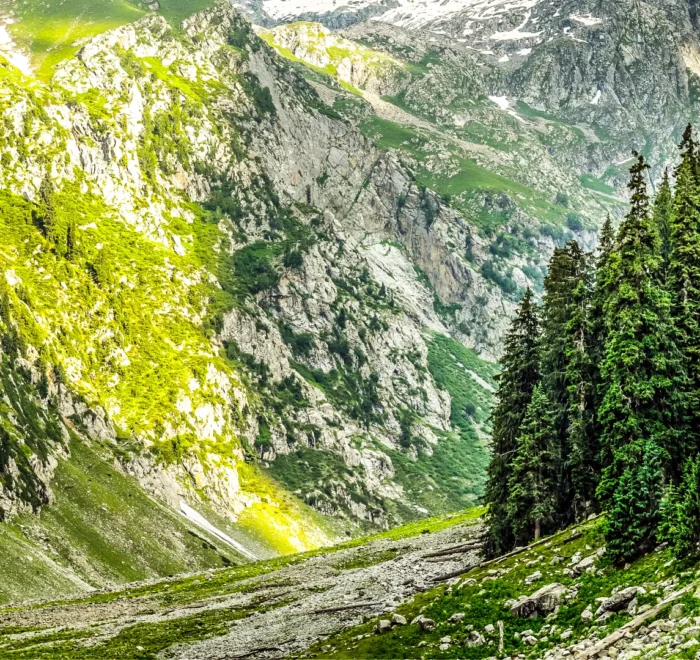 A breathtaking view of Kumrat Valley with majestic mountains in the background. 3 Days Tour to Kumrat Valley Adventure Book Now.