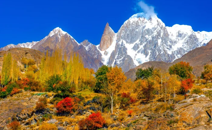 Lady Finger Peak in autumn season, Gilgit-Baltistan, Pakistan.