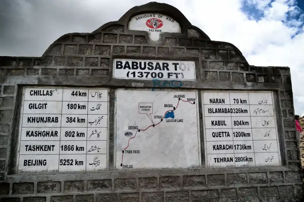 Babusar top map